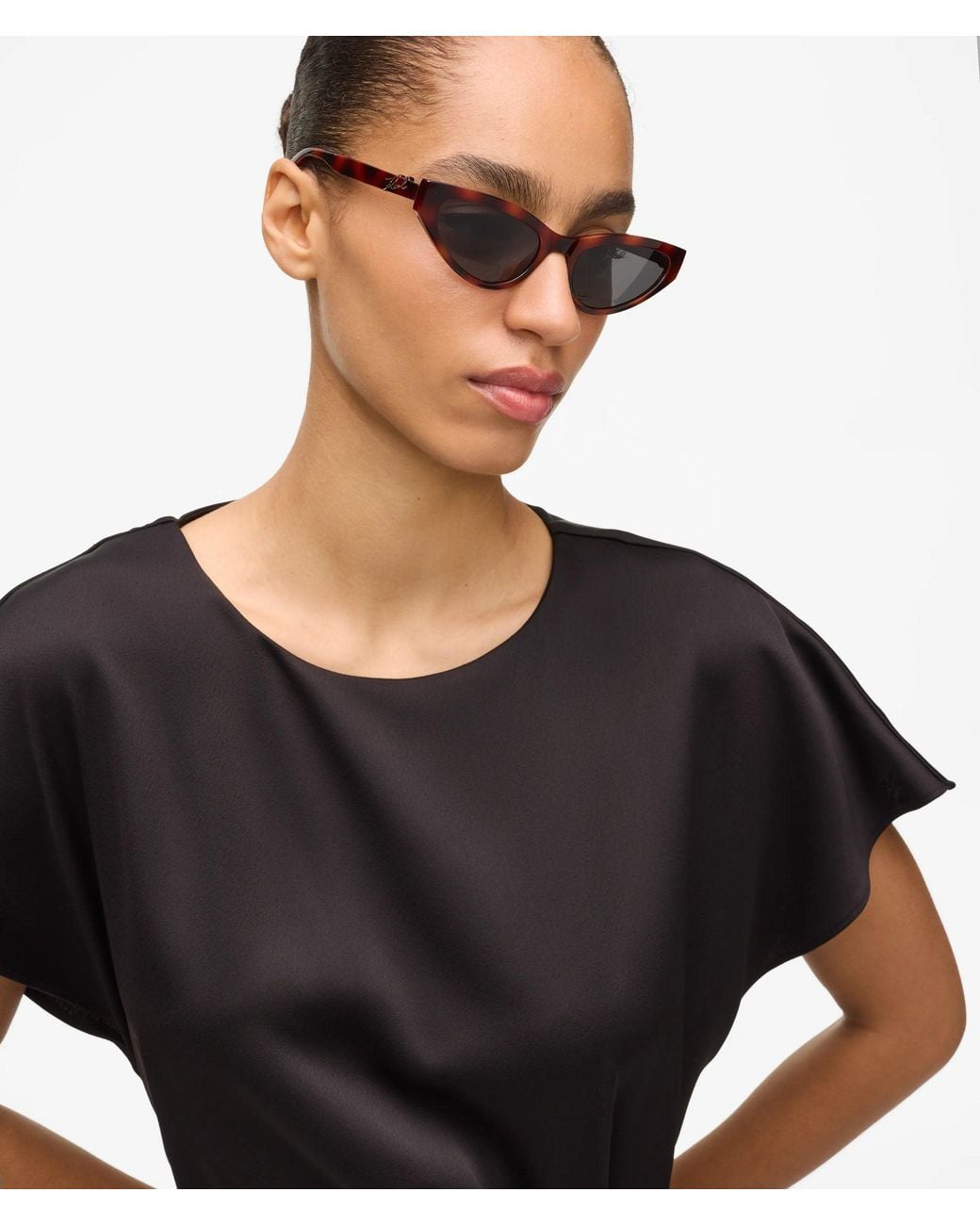Karl Lagerfeld Multicolor Signature Cat-Eye Sunglasses