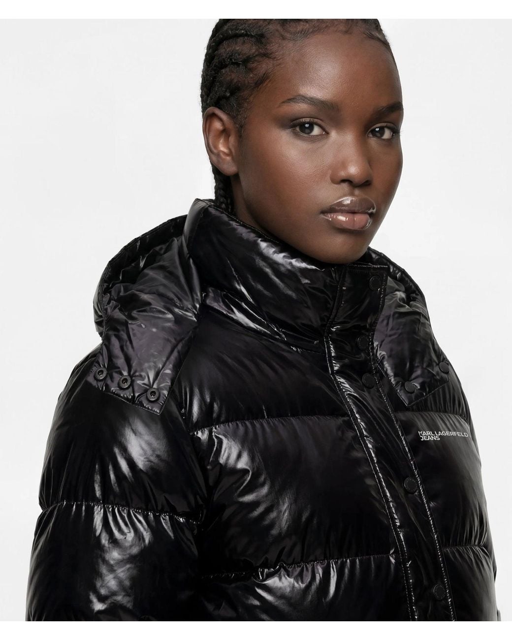 KL Jeans Black Shiny Puffer Jacket
