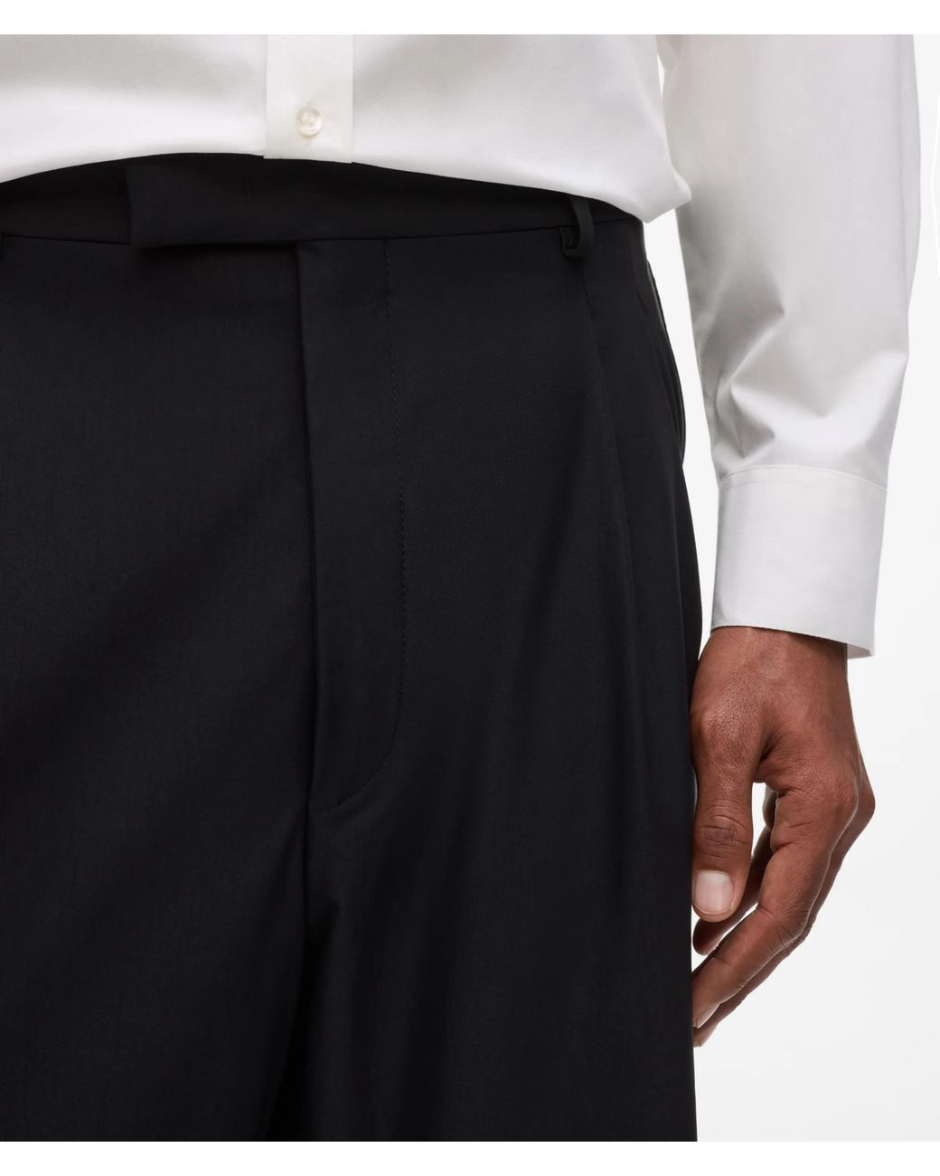 Karl Lagerfeld Black Smooth Tailored Pants for men