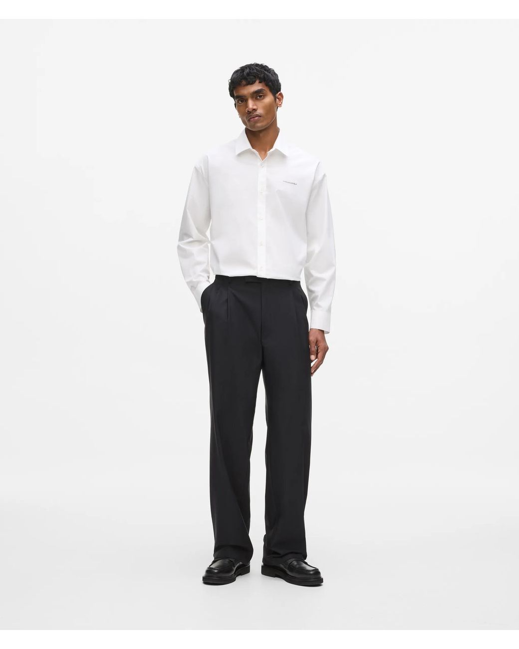 Karl Lagerfeld Black Smooth Tailored Pants for men