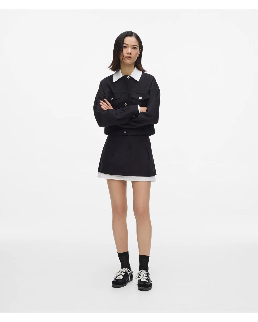 KL Jeans Black And Canvas Mini Skirt