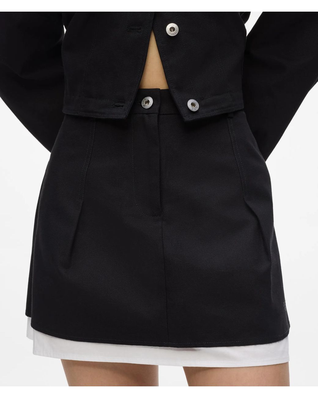 KL Jeans Black And Canvas Mini Skirt
