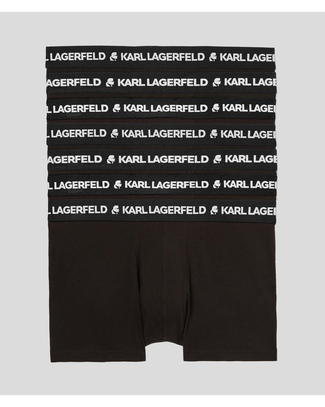 Karl Lagerfeld Black Logo-Waistband Boxers (Set Of Seven) for men
