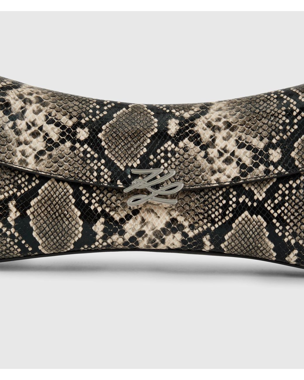 Karl Lagerfeld Multicolor K/Autograph Twist Python Top Handle Bag