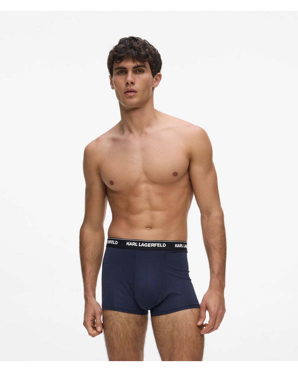 Karl Lagerfeld Blue Logo Micro Trunks – 3-Pack for men