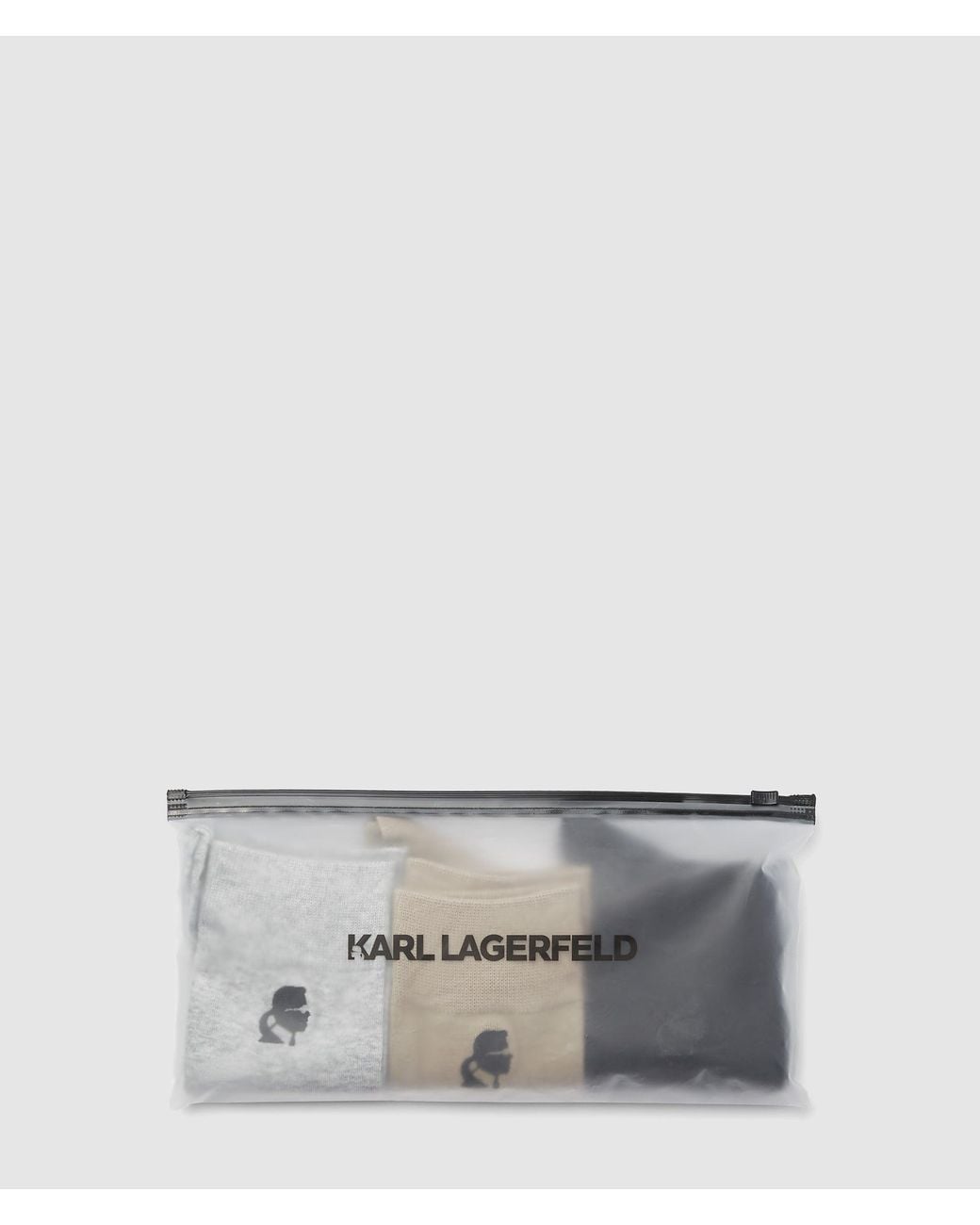 Karl Lagerfeld White Kameo Socks – 3-Pack, Multicoloured for men