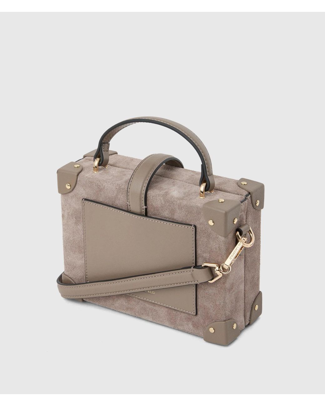 Karl Lagerfeld Multicolor K/Autograph Drop Small Suede Trunk Bag