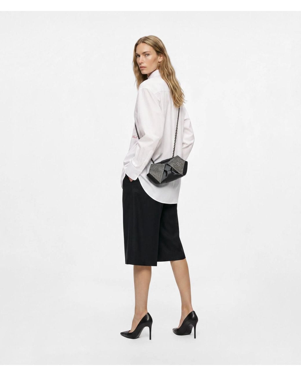 Karl Lagerfeld Multicolor K/Novelty Studded Collar And Tie Bag