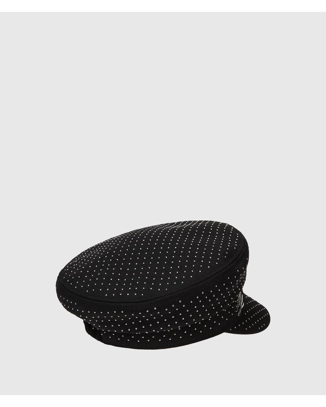 Karl Lagerfeld Black K/Autograph Studded Captain Cap
