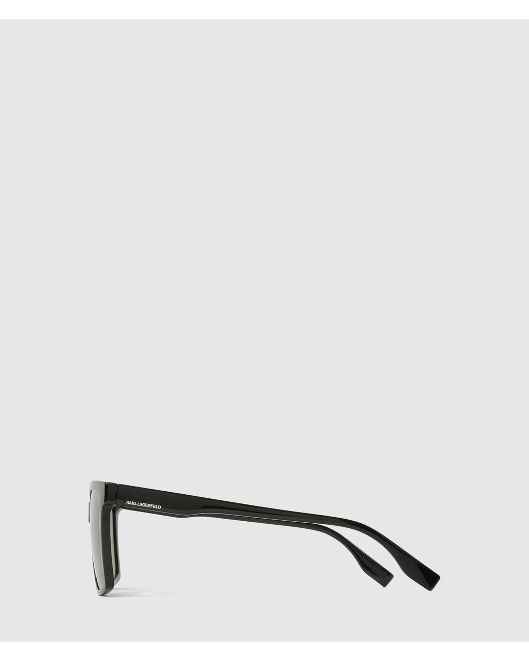 Karl Lagerfeld Black Logo Navigator Sunglasses for men