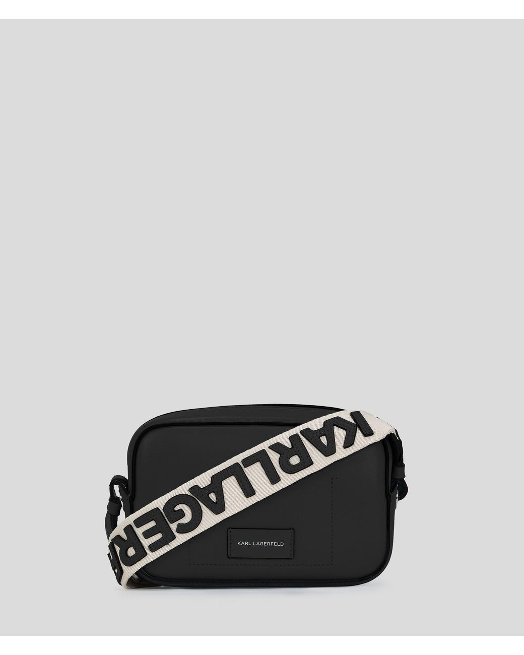 Karl Lagerfeld Black K/Circle Perforated Crossbody Bag