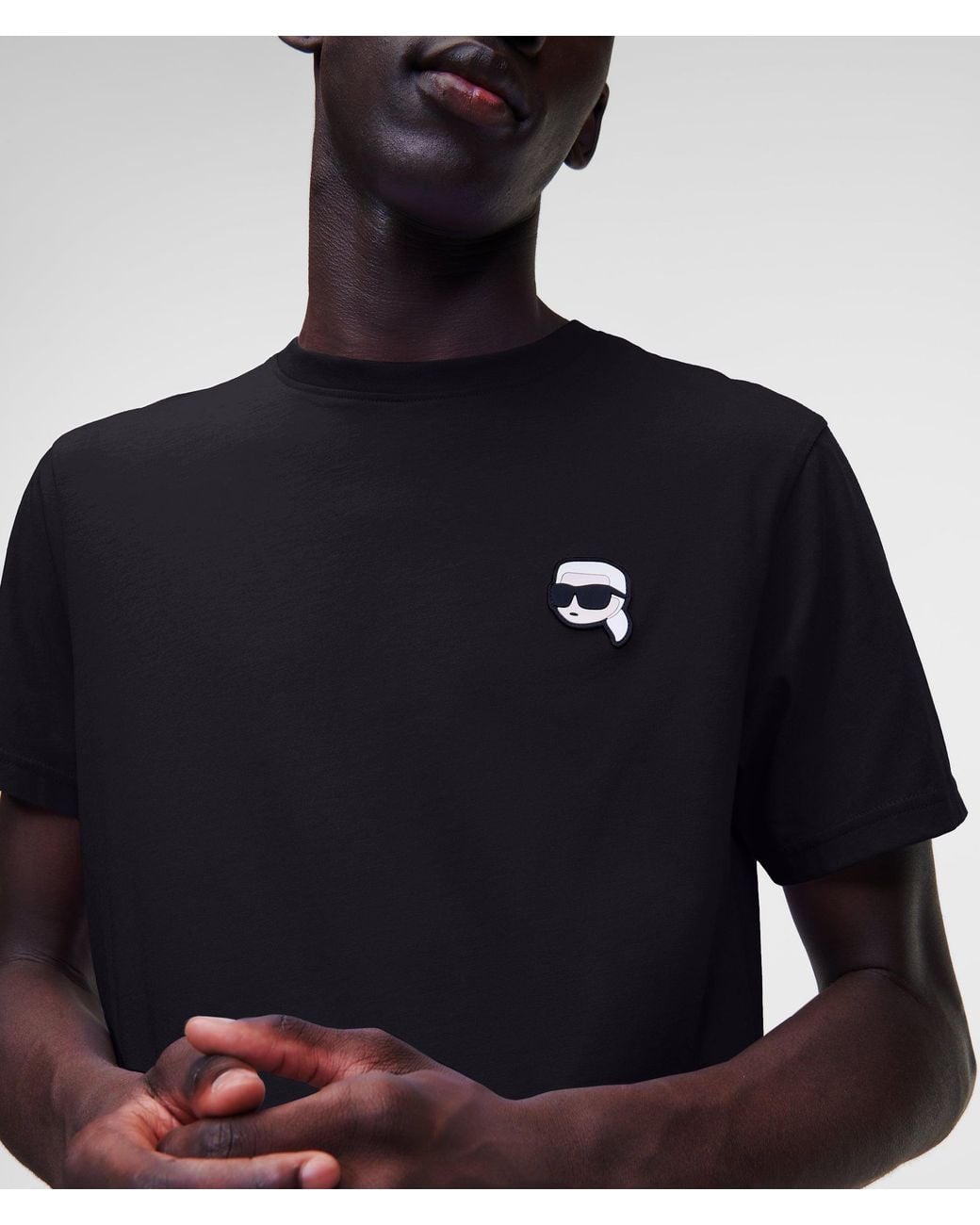 Karl Lagerfeld Blue Ikon Patch T-Shirt for men