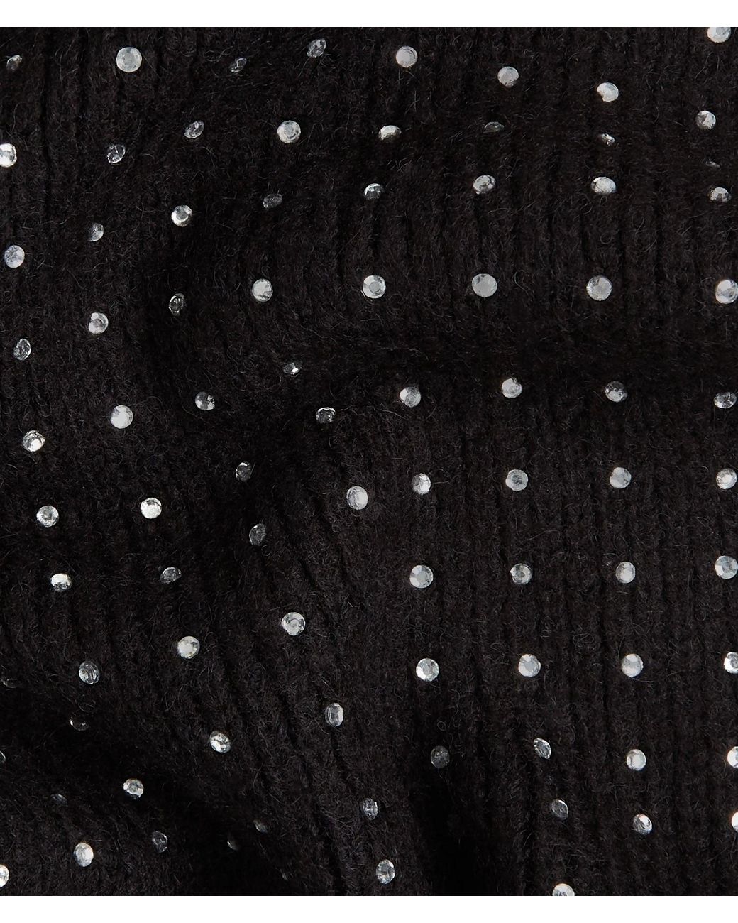 Karl Lagerfeld Black K/Signature Long Rhinestone Scarf