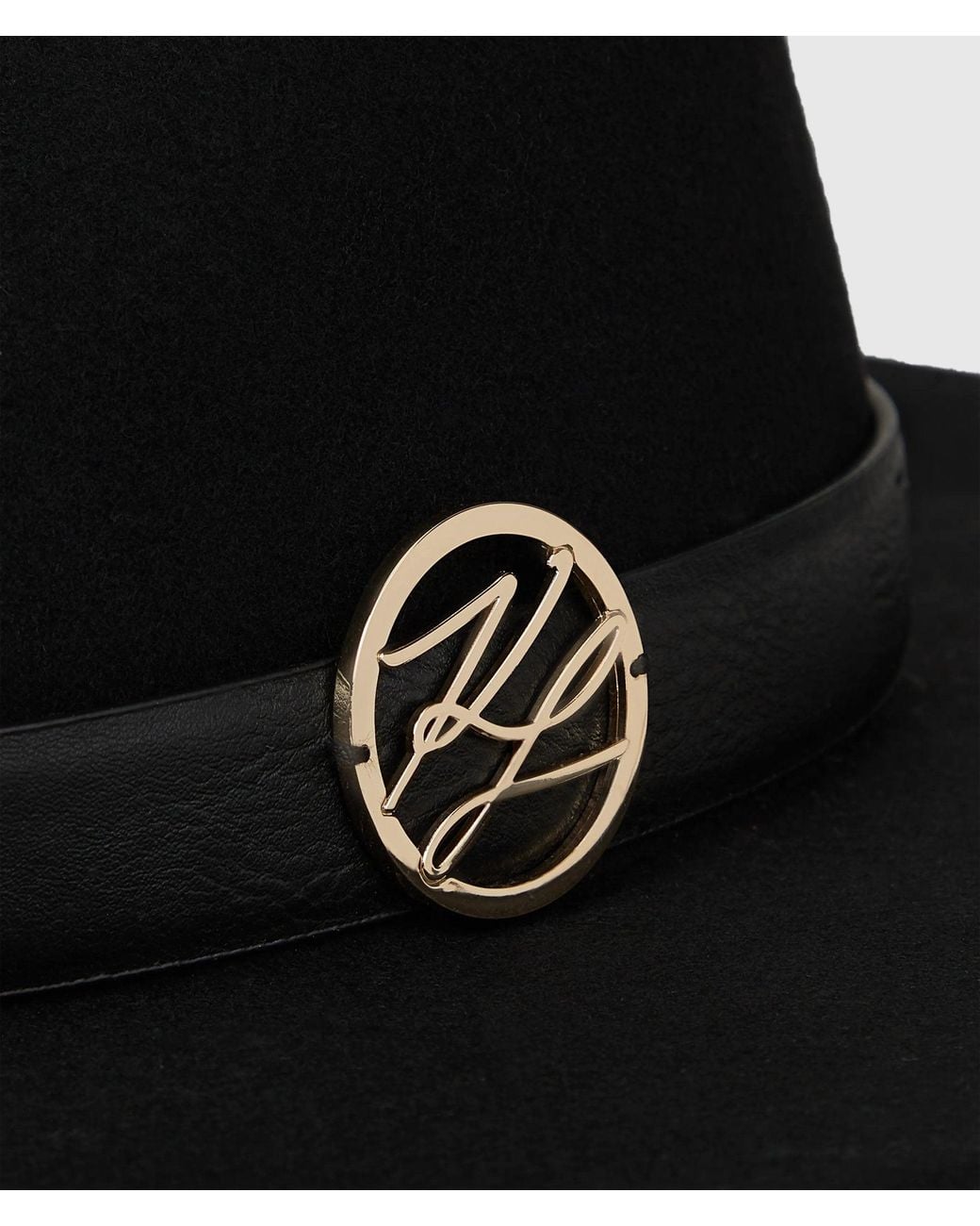 Karl Lagerfeld Black K/Autograph Wool Fedora