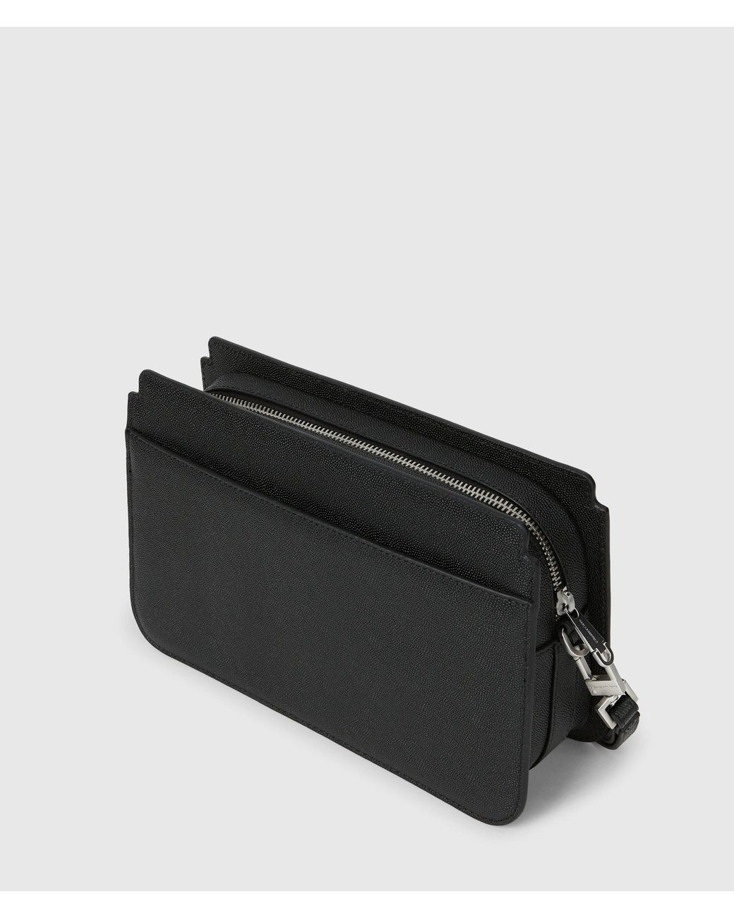 Karl Lagerfeld Black K/Autograph Leather Pouch for men