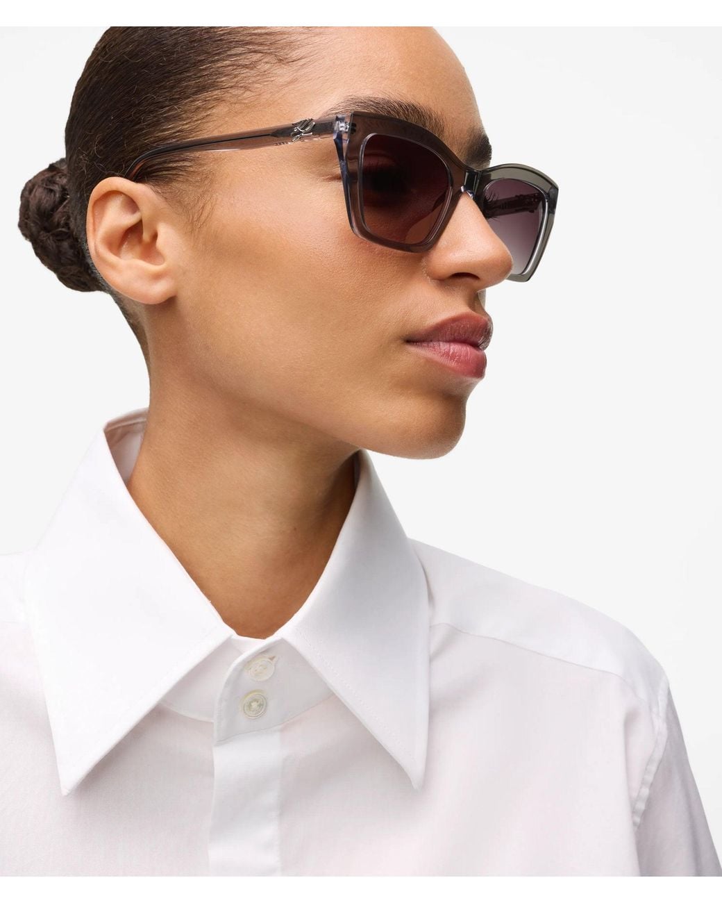 Karl Lagerfeld Gray Autograph Butterfly Sunglasses