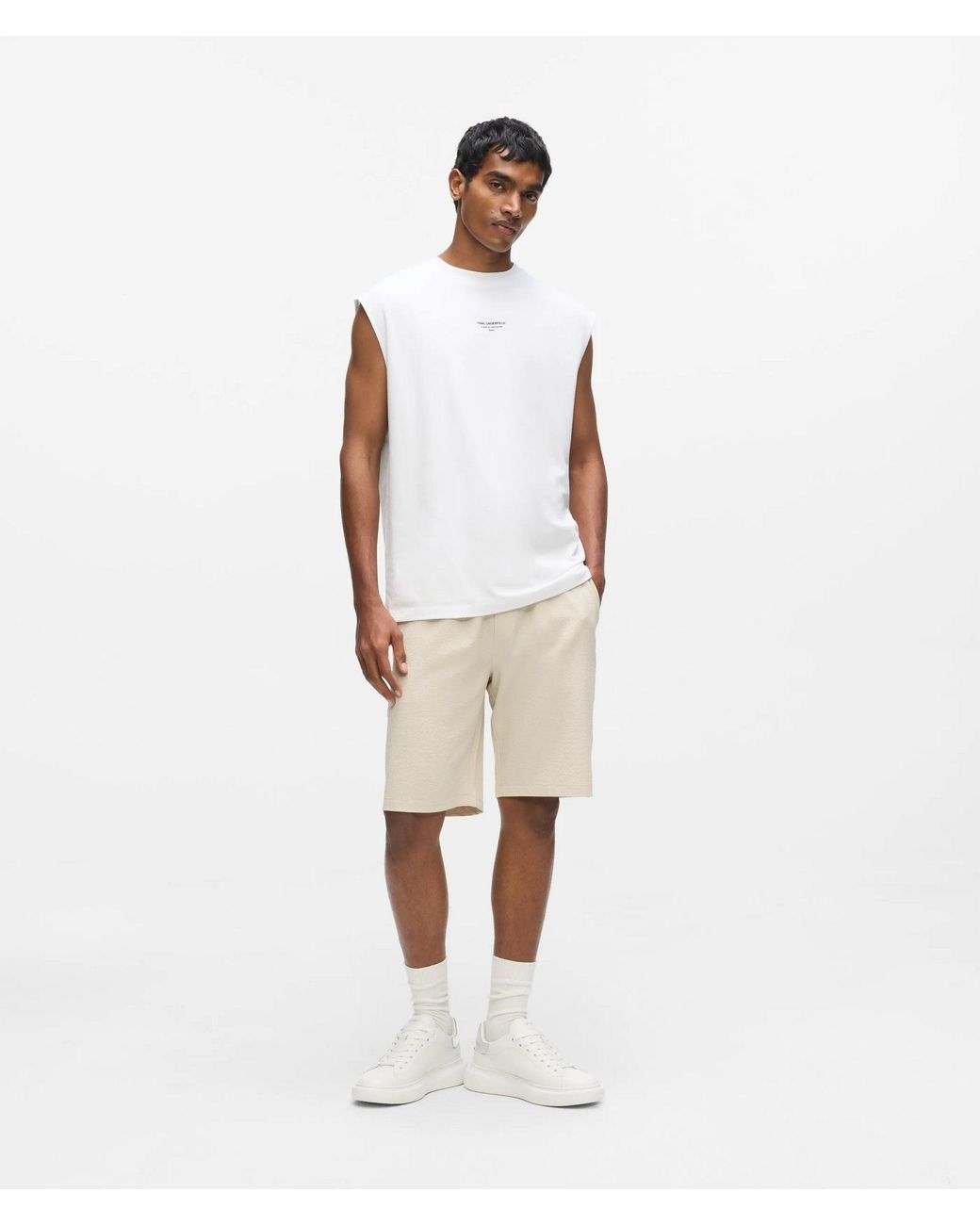 Karl Lagerfeld White Tank Top for men