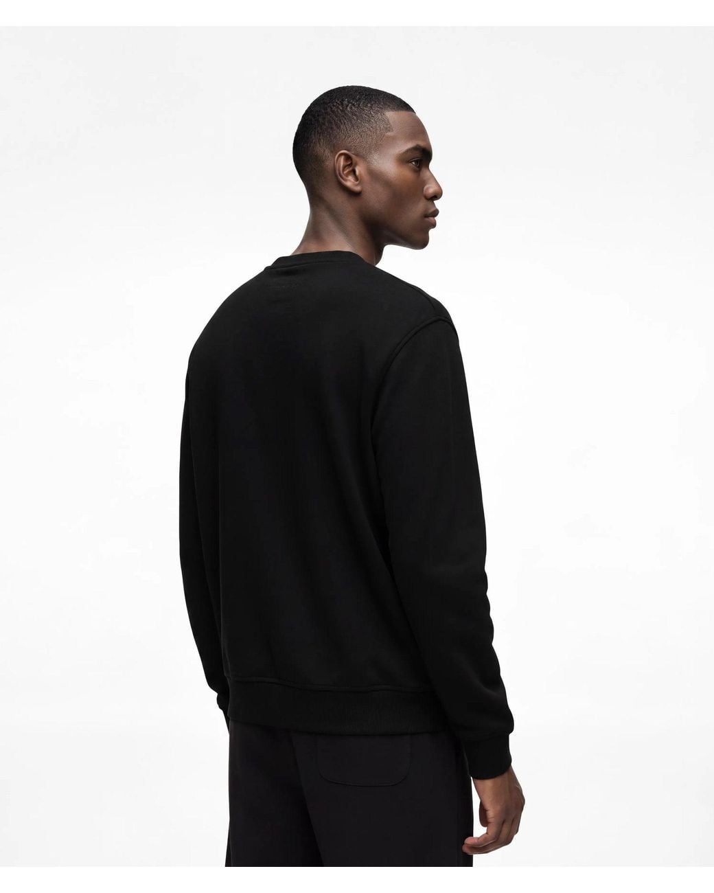 Karl Lagerfeld Black Kameo Crew Neck Sweatshirt for men