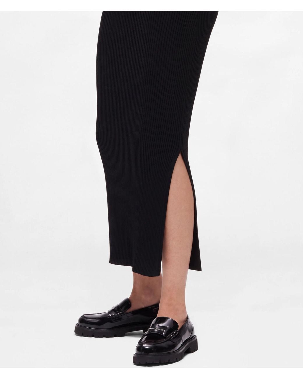 KL Jeans Black Long-Sleeved Polo Dress