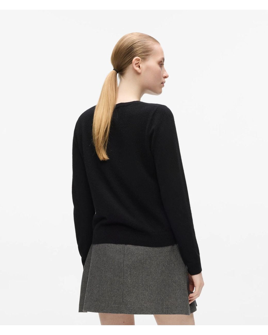 Karl Lagerfeld Black Exclusive Cashmere Crew Neck Sweater