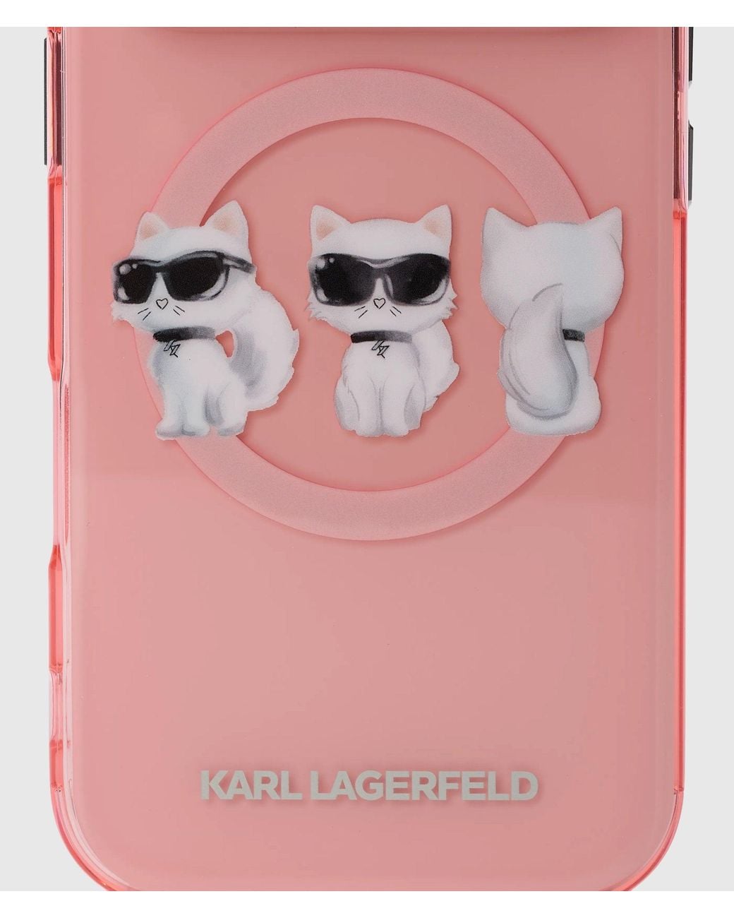 Karl Lagerfeld Pink Ikon Choupette Trio Iphone 17 Pro Case