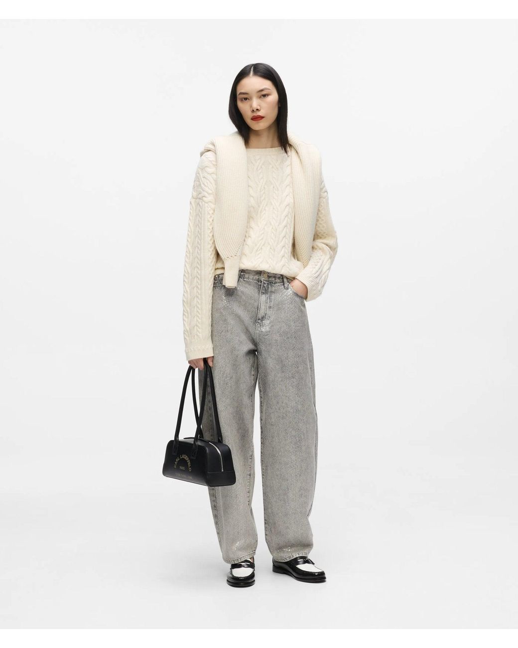 Karl Lagerfeld Black K/Daily Small Elongated Shoulder Bag