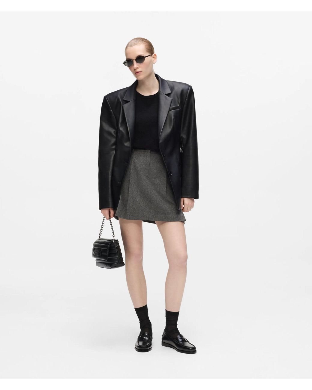 Karl Lagerfeld Black Pleated Mini Skort
