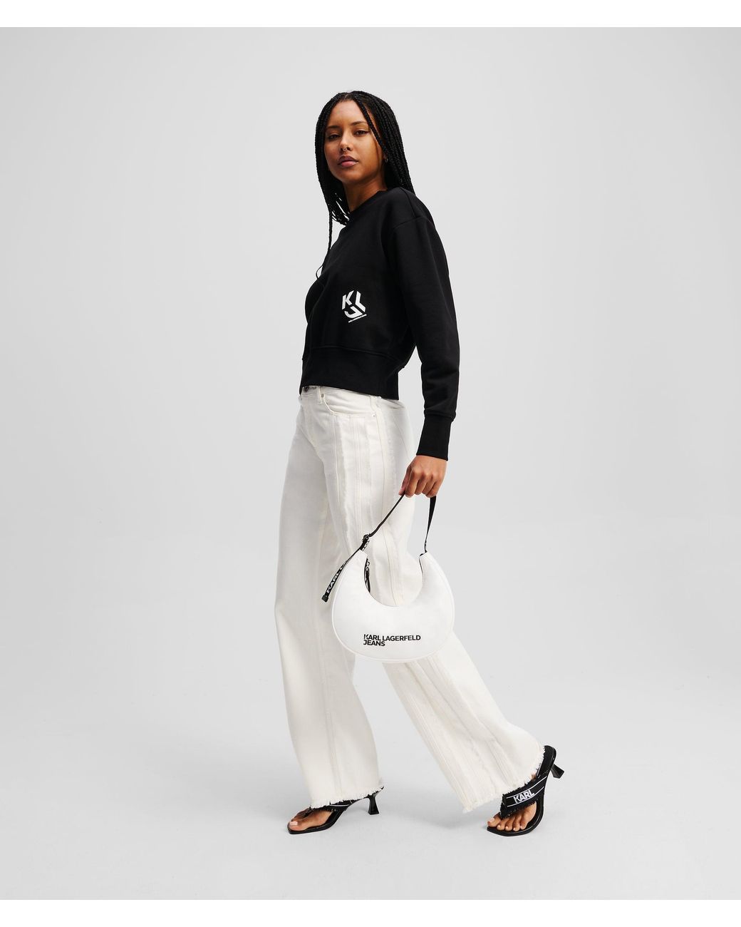 KL Jeans Black Monogram Sweatshirt