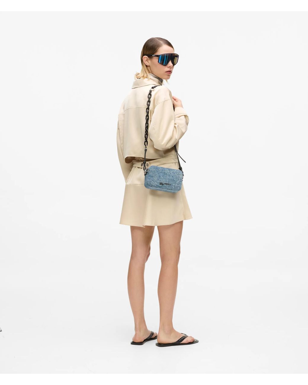 KL Jeans Blue Denim Chain Camera Bag