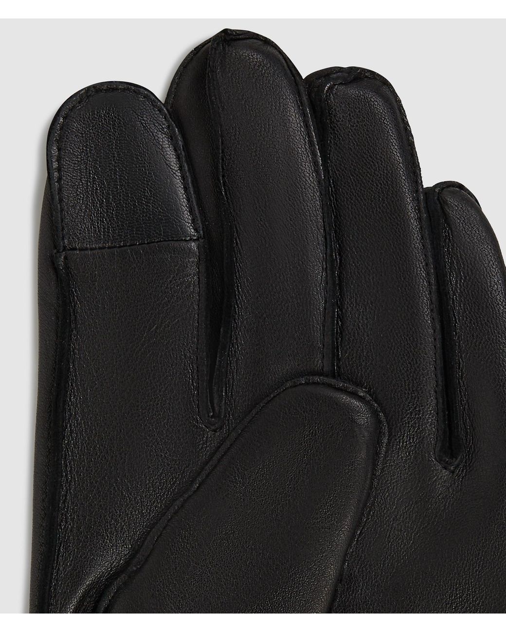 Karl Lagerfeld K/Monogram Lederhandschuhe, Herren, Größe in Black für Herren