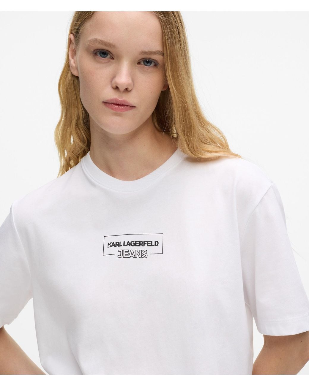 KL Jeans White Outline Logo T-Shirt