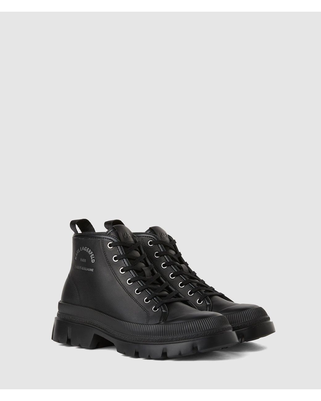 Karl Lagerfeld Black Trekka Maison Boots for men