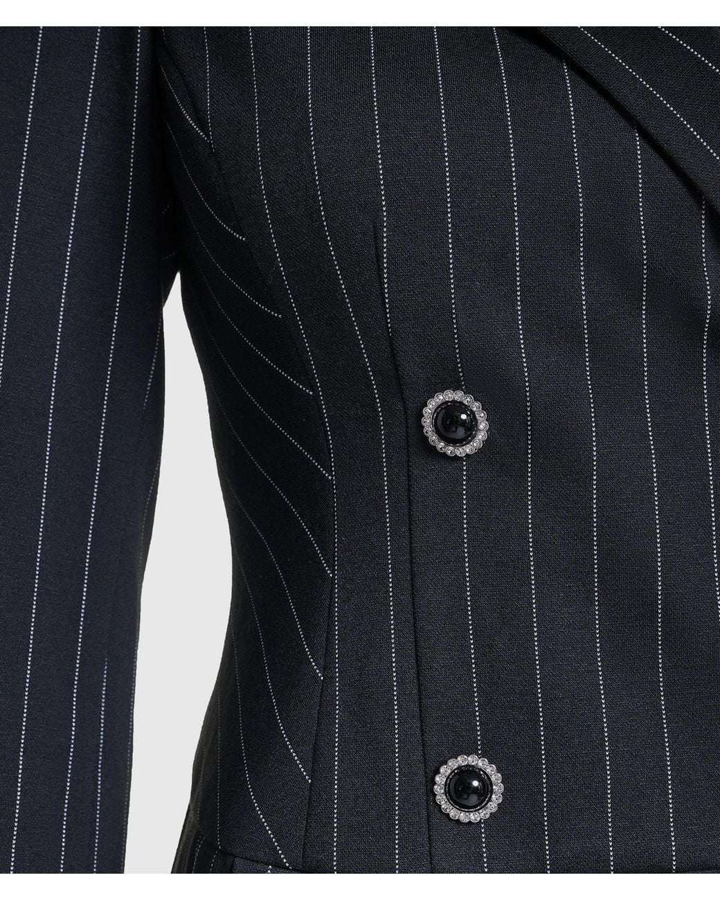Karl Lagerfeld Blue Pinstripe Knitted Blazer Dress