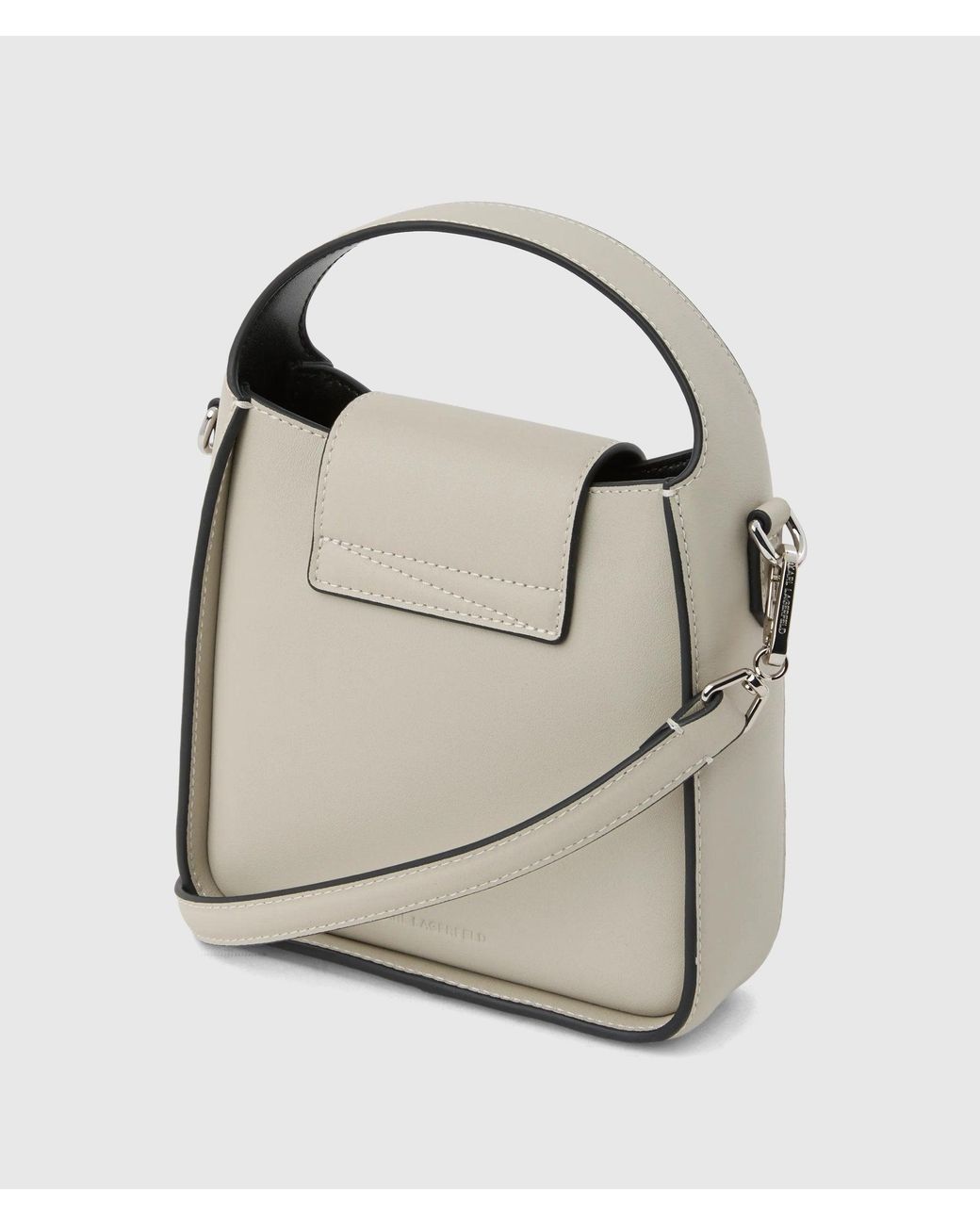 Karl Lagerfeld Gray Exclusive K/Signature Small Rhinestone Hobo Bag