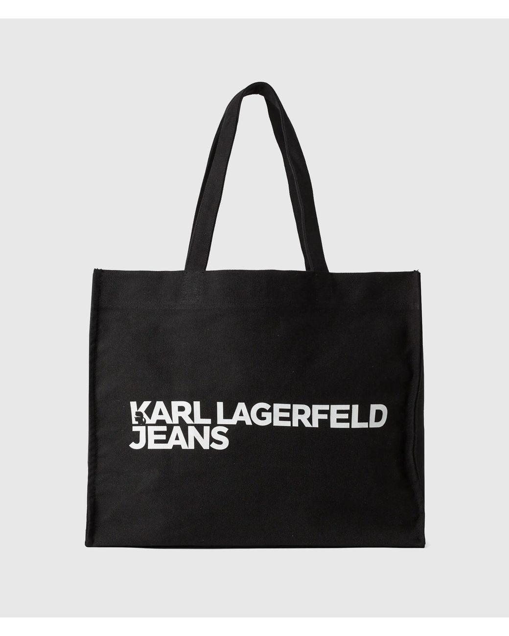 KL Jeans Black Logo Canvas Shopper