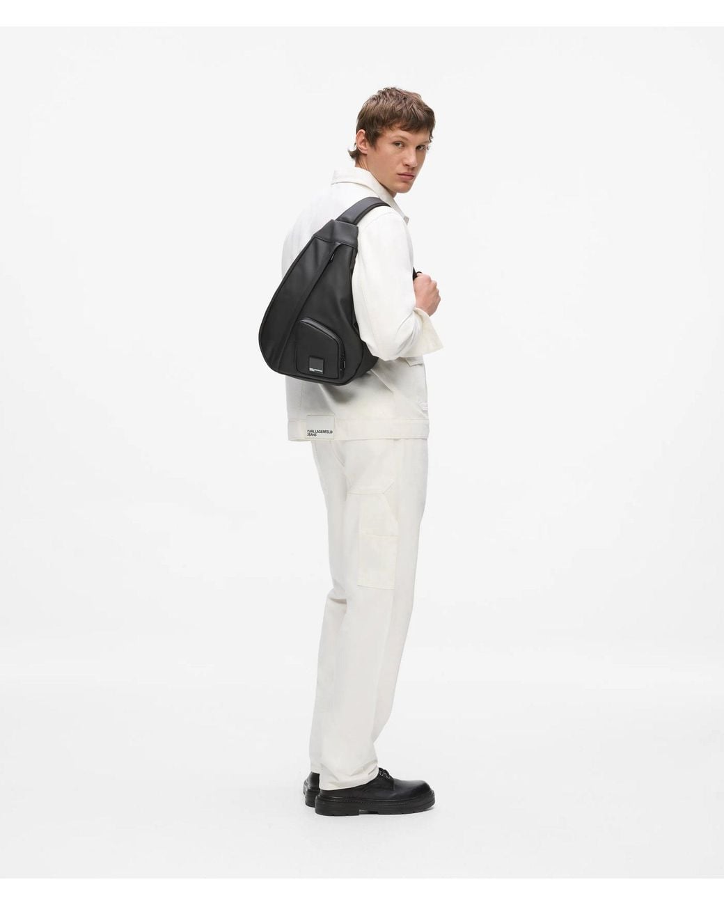 KL Jeans Black Venture Sling Bag for men