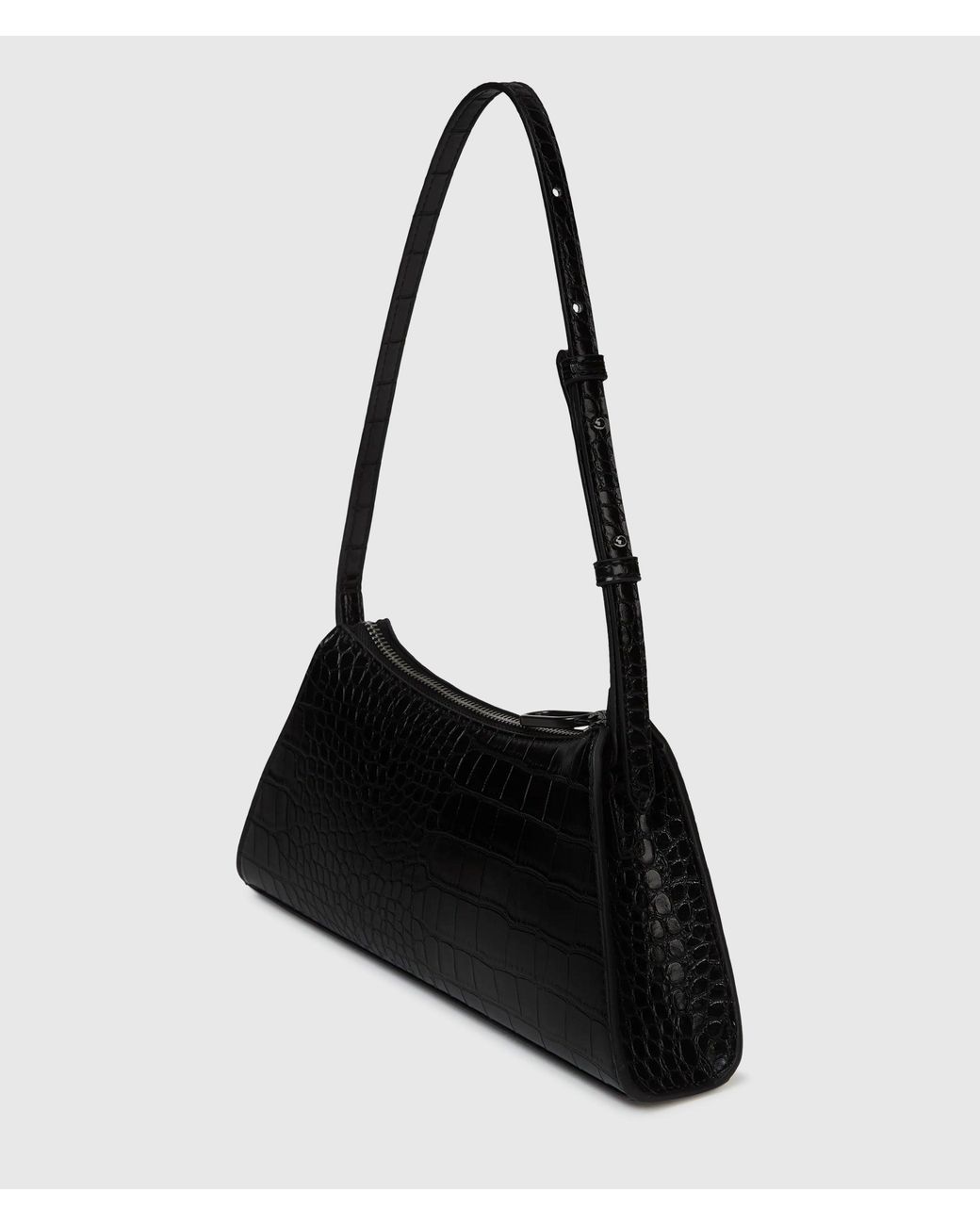 KL Jeans Black Karl Quote Small Shoulder Bag