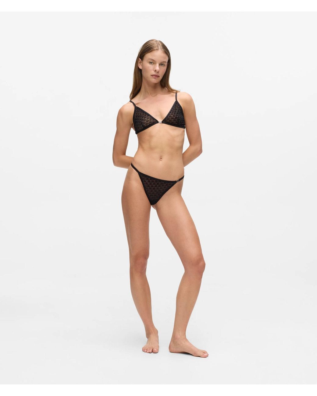Karl Lagerfeld Natural Autograph Triangle Bra