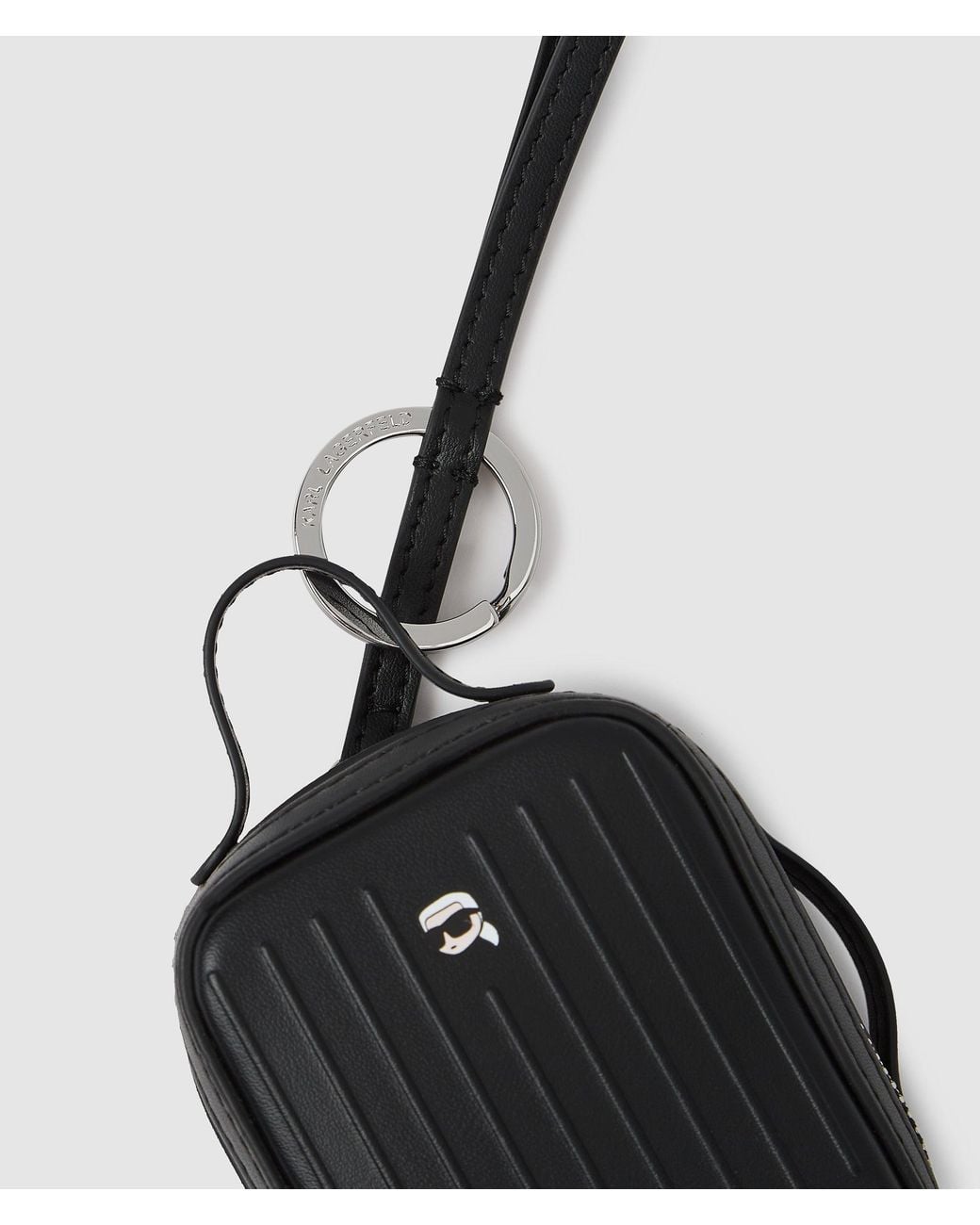 Karl Lagerfeld Black Ikon Suitcase Charm