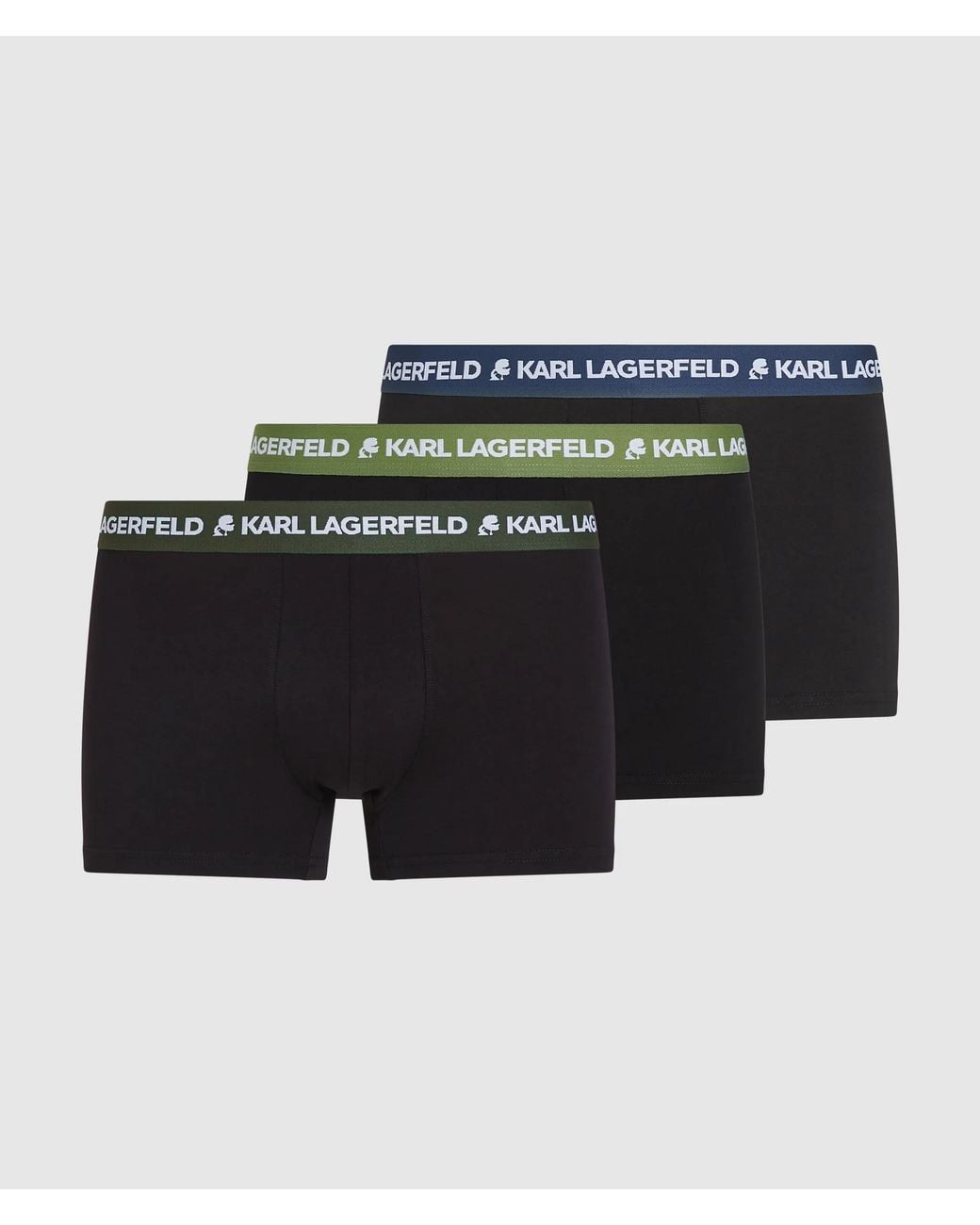 Karl Lagerfeld Black Logo Trunks – 3-Pack for men