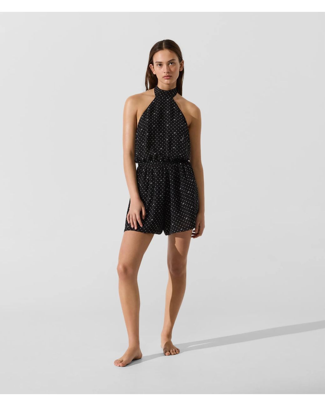 Karl Lagerfeld Multicolor Polka Dot Beach Playsuit