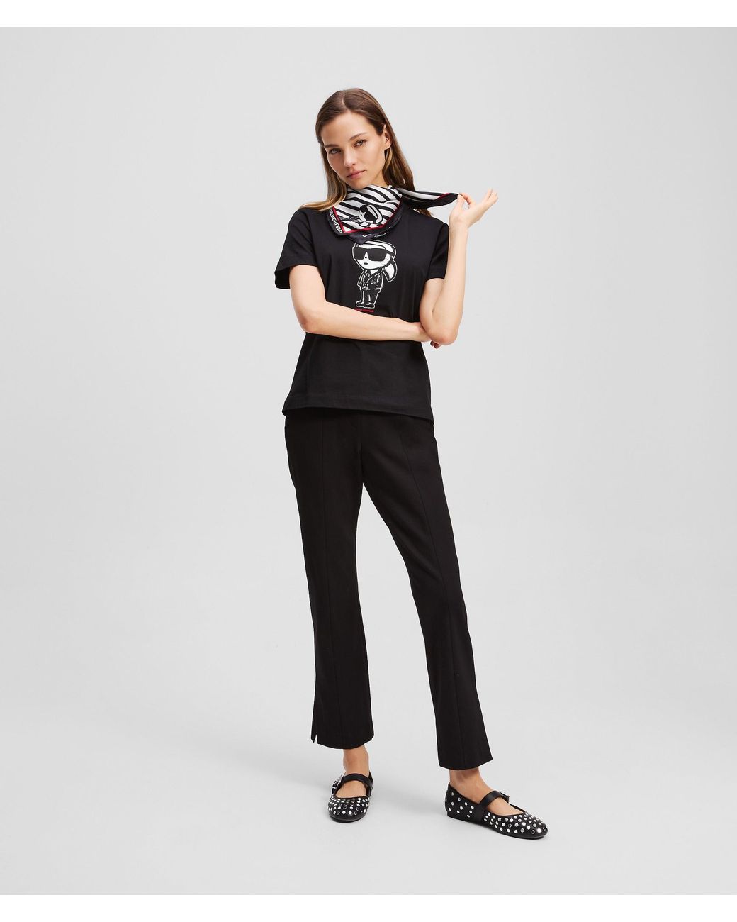 Karl Lagerfeld Black Ikon Sketch T-Shirt