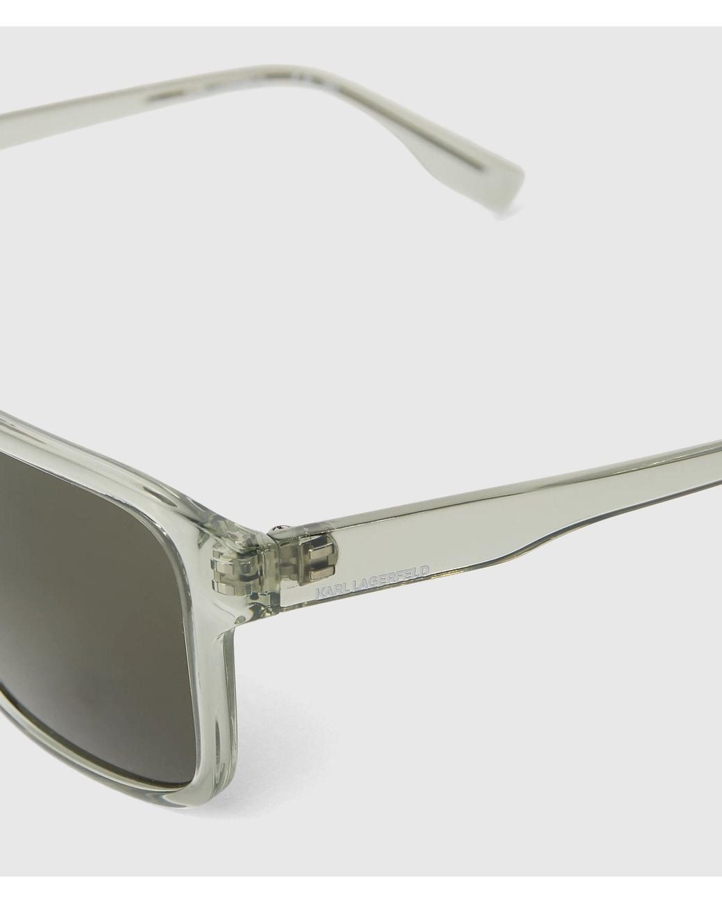 Karl Lagerfeld Green Logo Rectangle Sunglasses for men