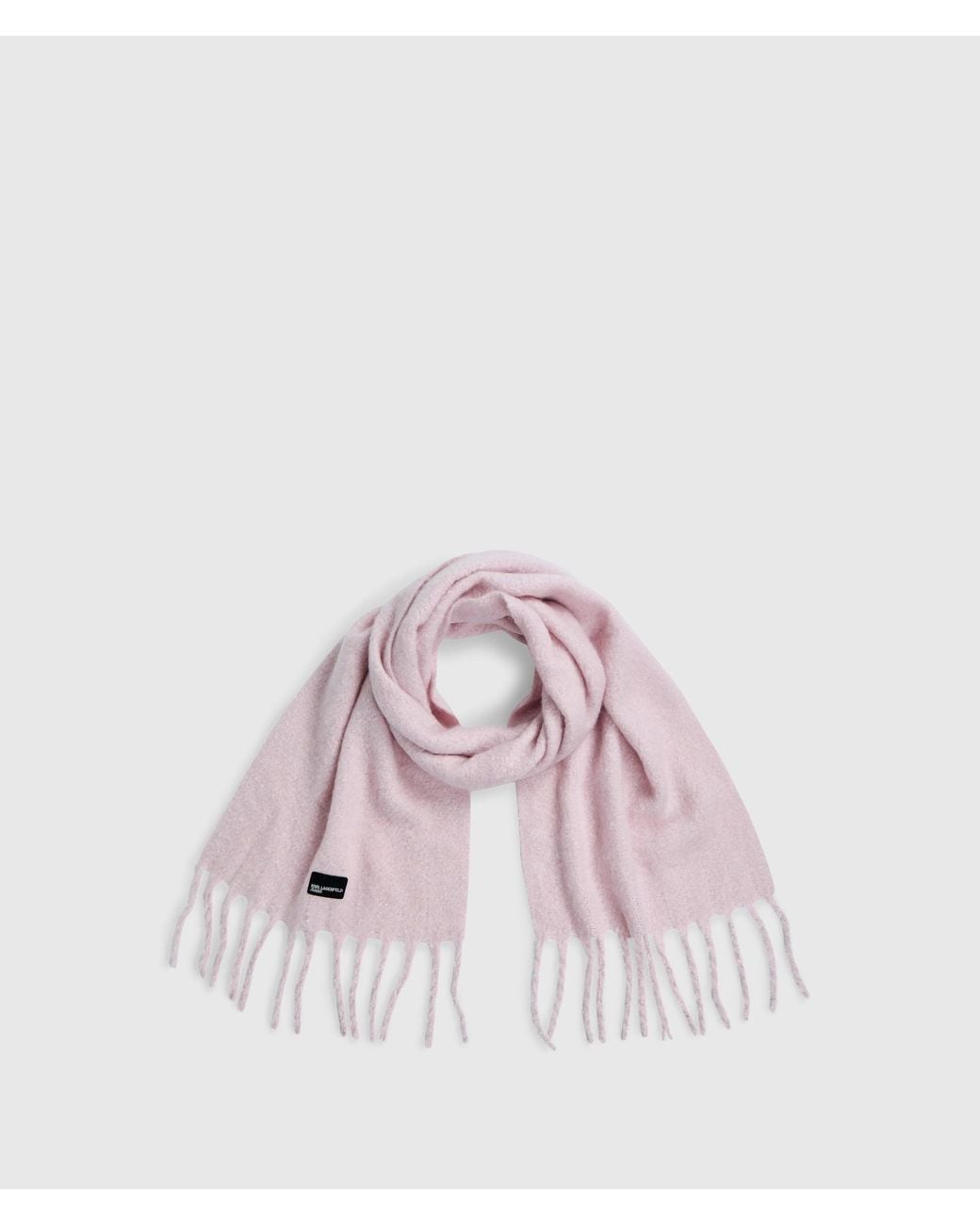 KL Jeans Pink Fluffy Fringed Scarf