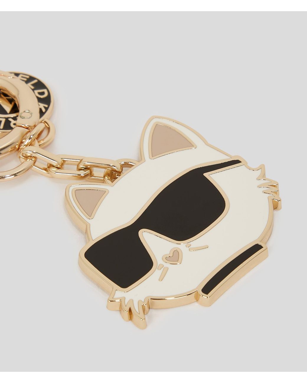 Karl Lagerfeld Metallic Ikon Choupette Keychain