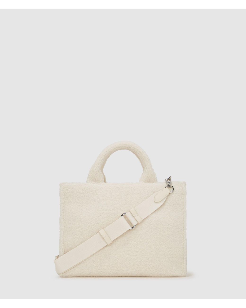 Karl Lagerfeld Natural Rue St-Guillaume Faux-Shearling Tote Bag