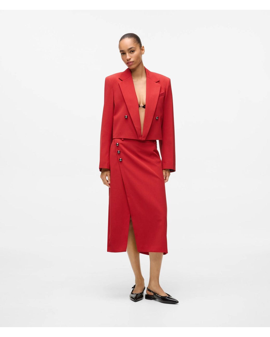 Karl Lagerfeld Tailored Wrap Skirt