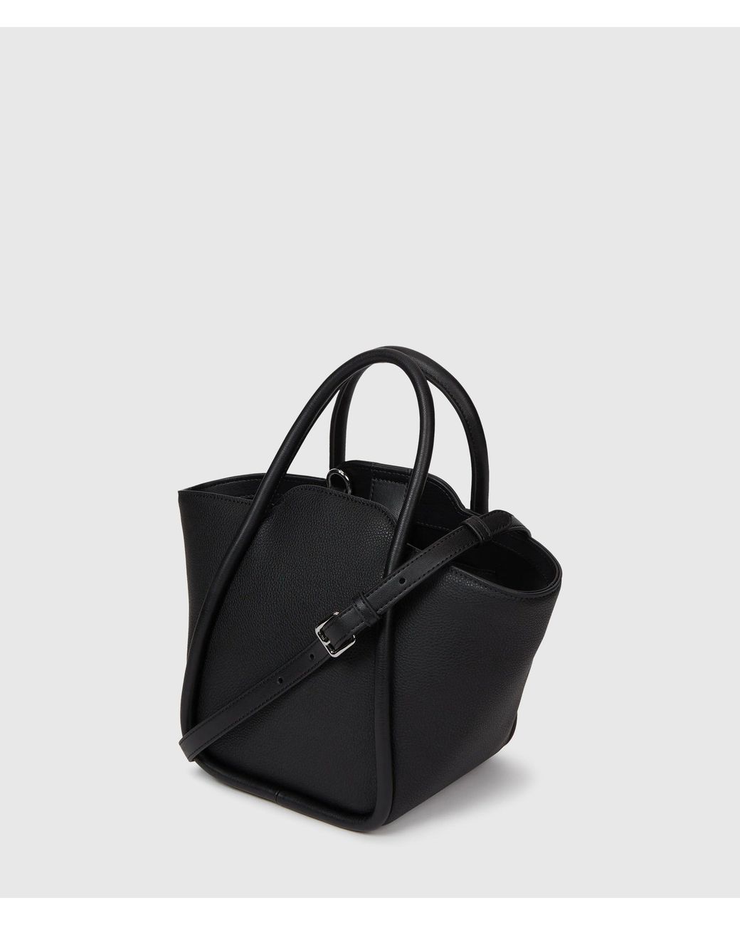 Karl Lagerfeld Black Ikon Pebble Small Tote Bag