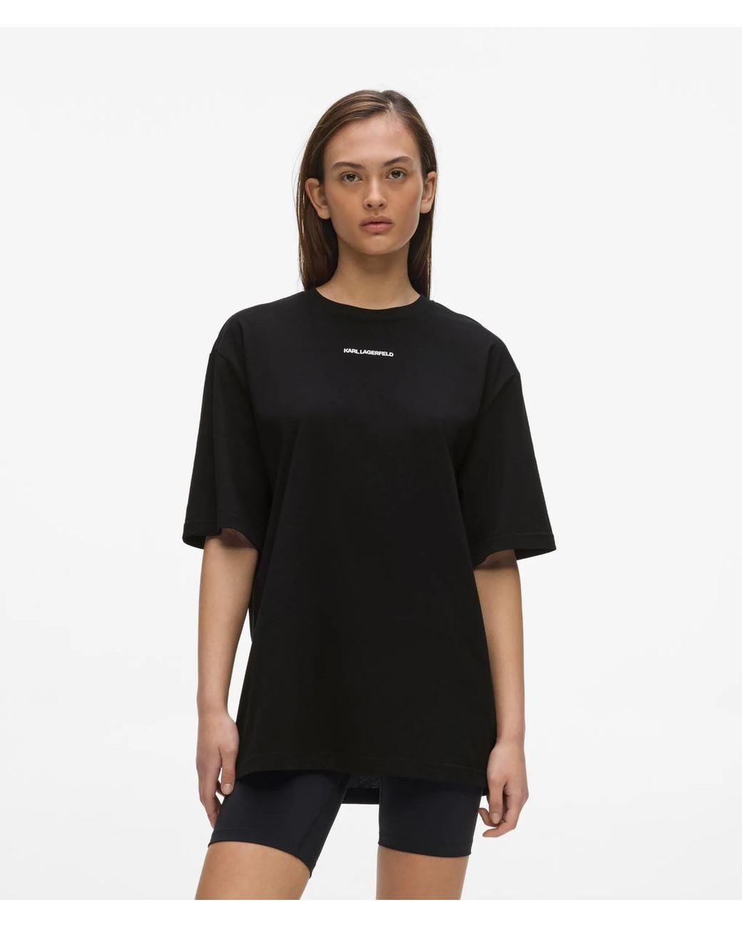 Karl Lagerfeld Black Logo Athleisure T-Shirt