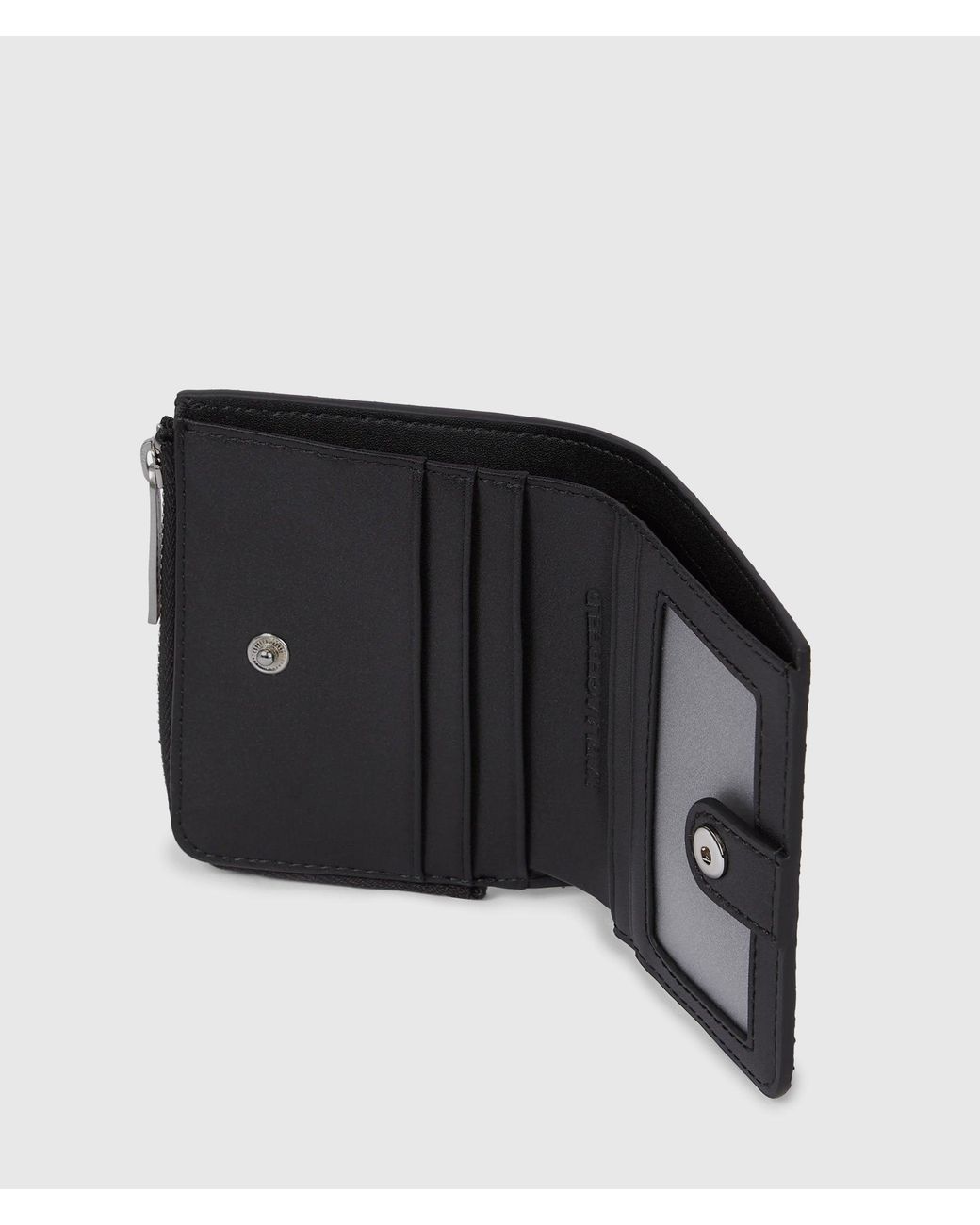 Karl Lagerfeld Black K/Signature Python Small Bifold Wallet